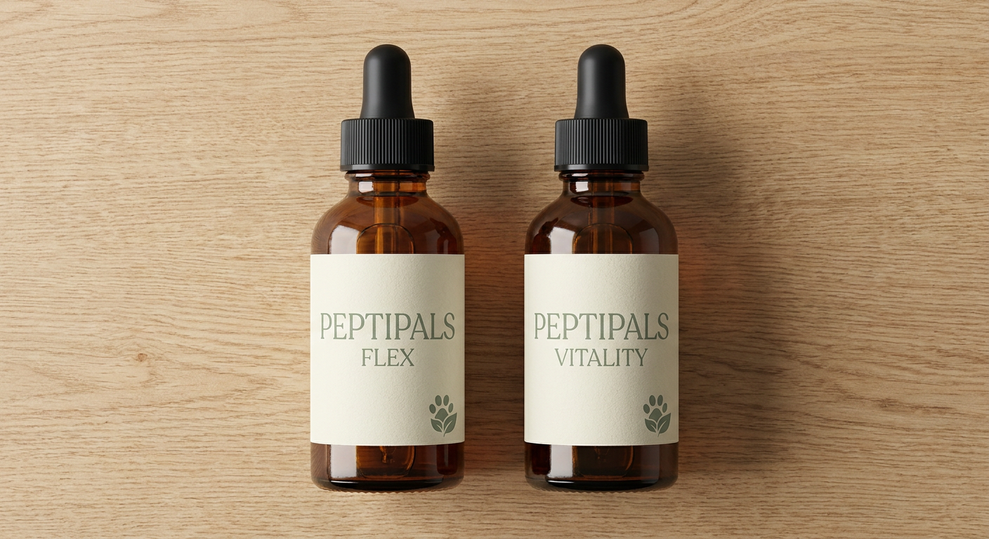 Peptipals Flex and Vitality amber droppers